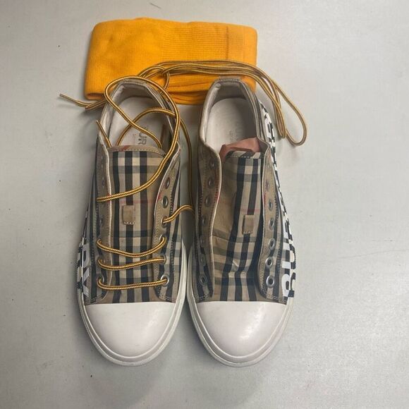 BURBERRY Unisex Vintage Check Canvas Design Shoes Size EU 43 M 10-10.5 W 11-11.5 - Picture 12 of 12